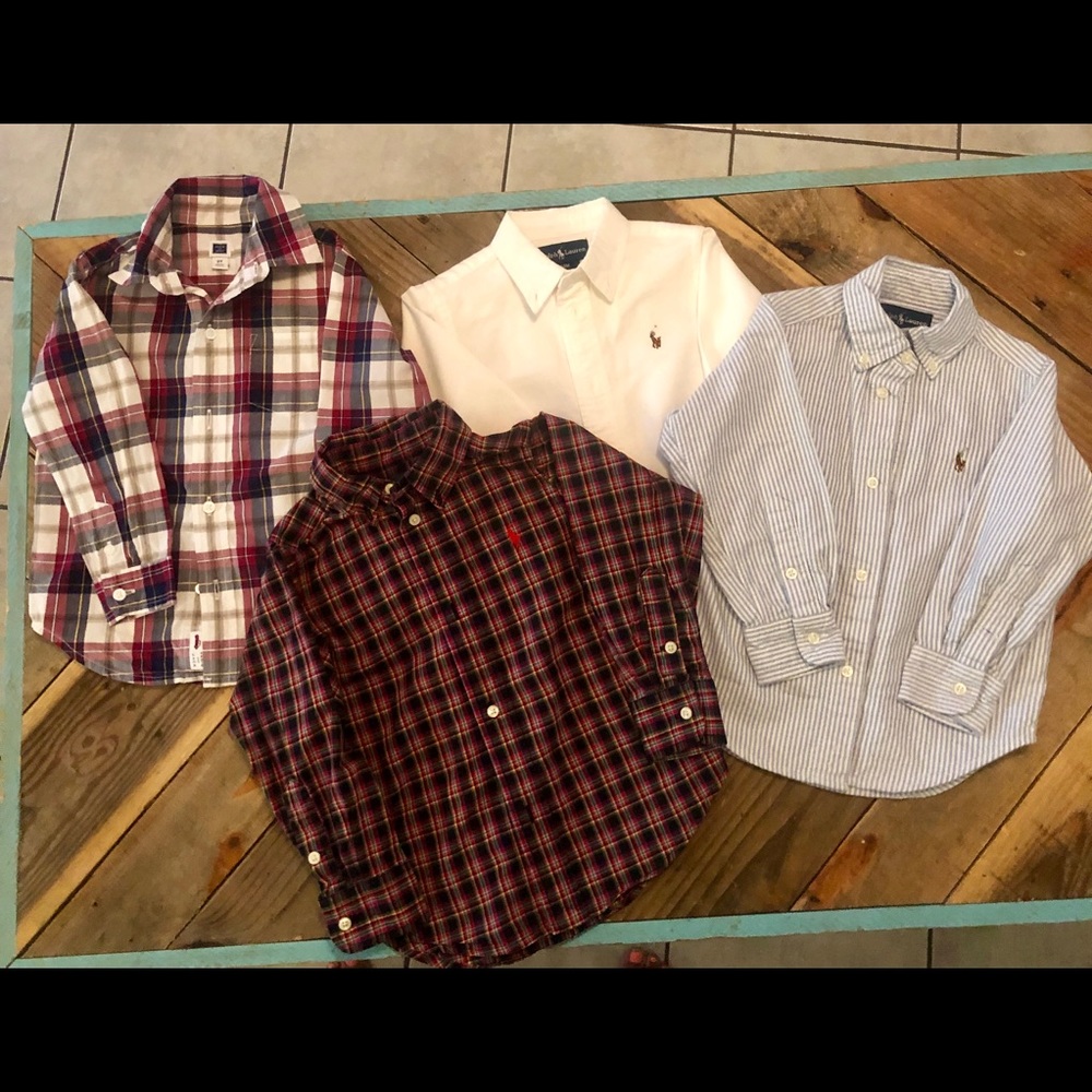 2t and 24 month LS button down shirts